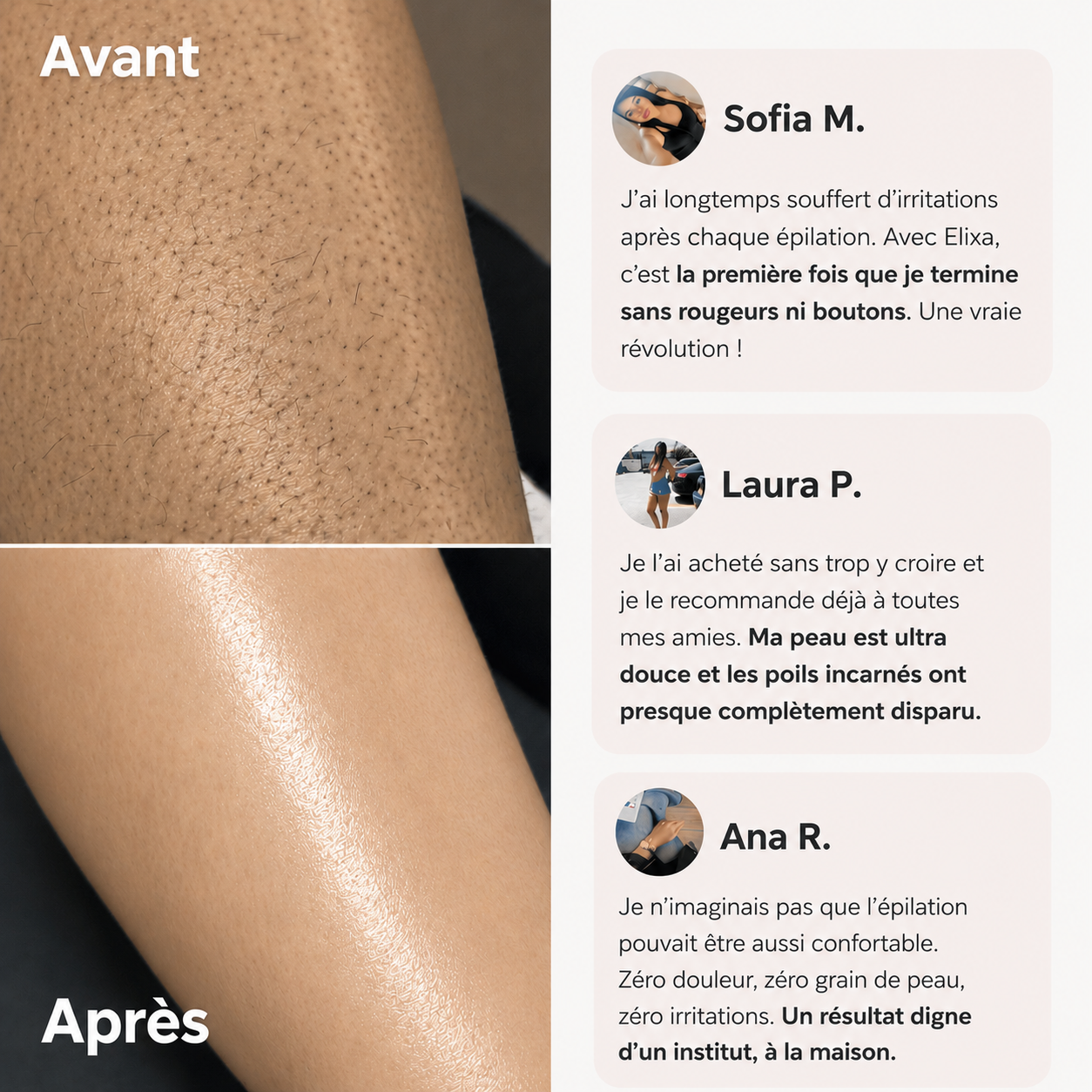ÉPILATEUR 2 EN 1 POUR LE BIKINI ET LE CORPS ELIXA