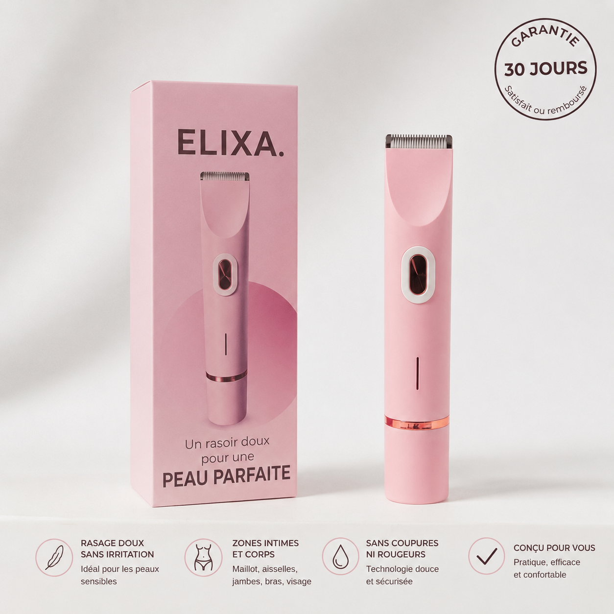 ÉPILATEUR 2 EN 1 POUR LE BIKINI ET LE CORPS ELIXA