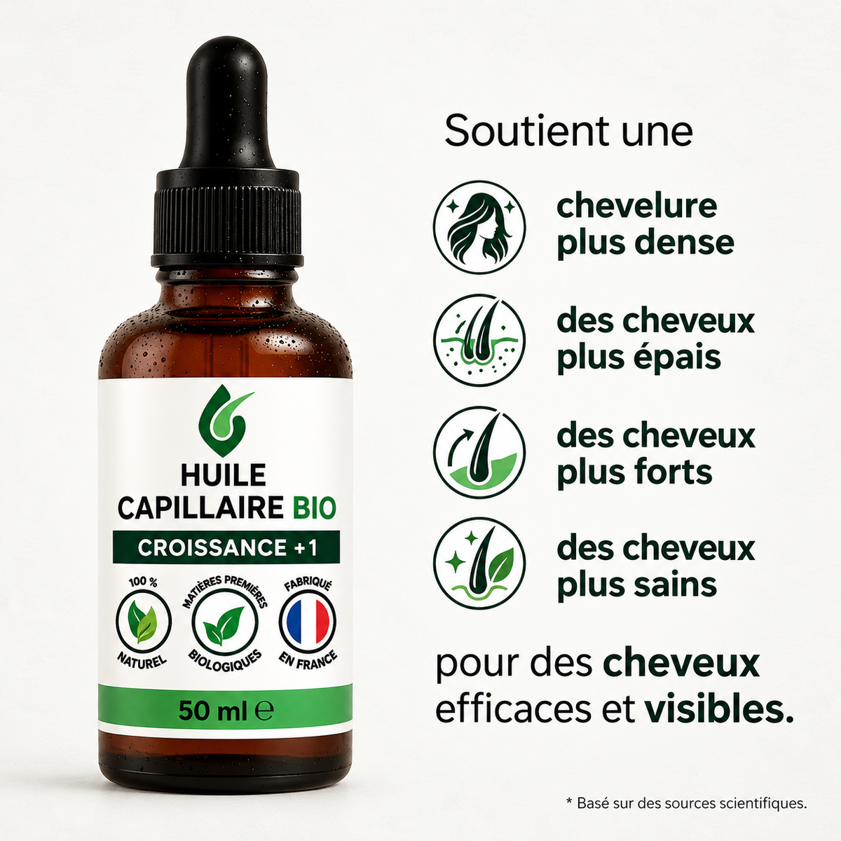 Huile Capillaire Bio Croissance+